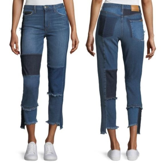 Joe's Jeans Debbie Patchwork High Rise Ankle Straight Leg Size 29 - Picture 12 of 14